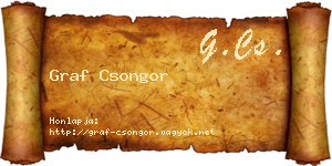 Graf Csongor névjegykártya